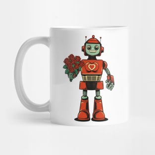 Vintage robot in love Mug